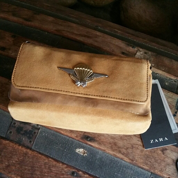 Zara Woman Leather Crossbody Bag - Picture 2 of 8